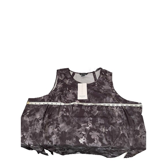 Athleta Zephyr Refined Tank 2X Womens Black Lumen Floral Lightweight Stretch UPF - Picture 8 of 12